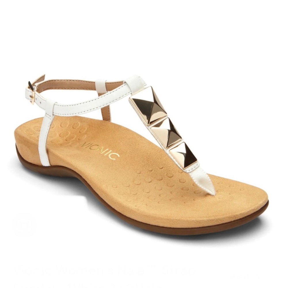 Vionic Nala White Sandals Size 10